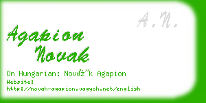 agapion novak business card